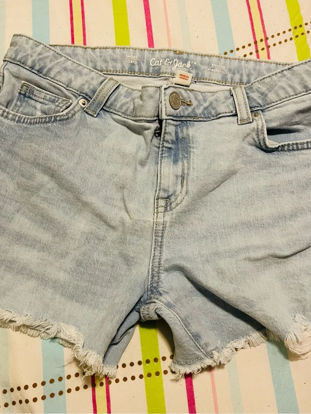 Light denim shorts